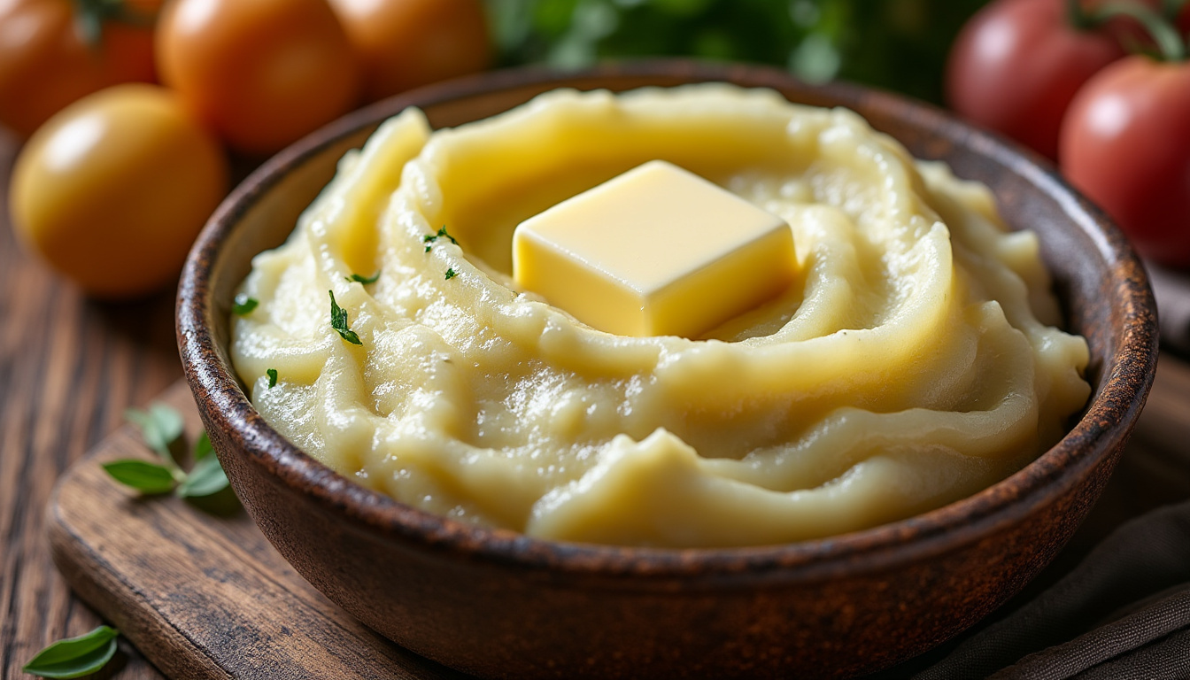 découvrez la recette de la purée maison onctueuse, telle que préparée par le célèbre chef robuchon. apprenez à réaliser cette purée parfaite, riche et savoureuse, pour sublimer vos plats.