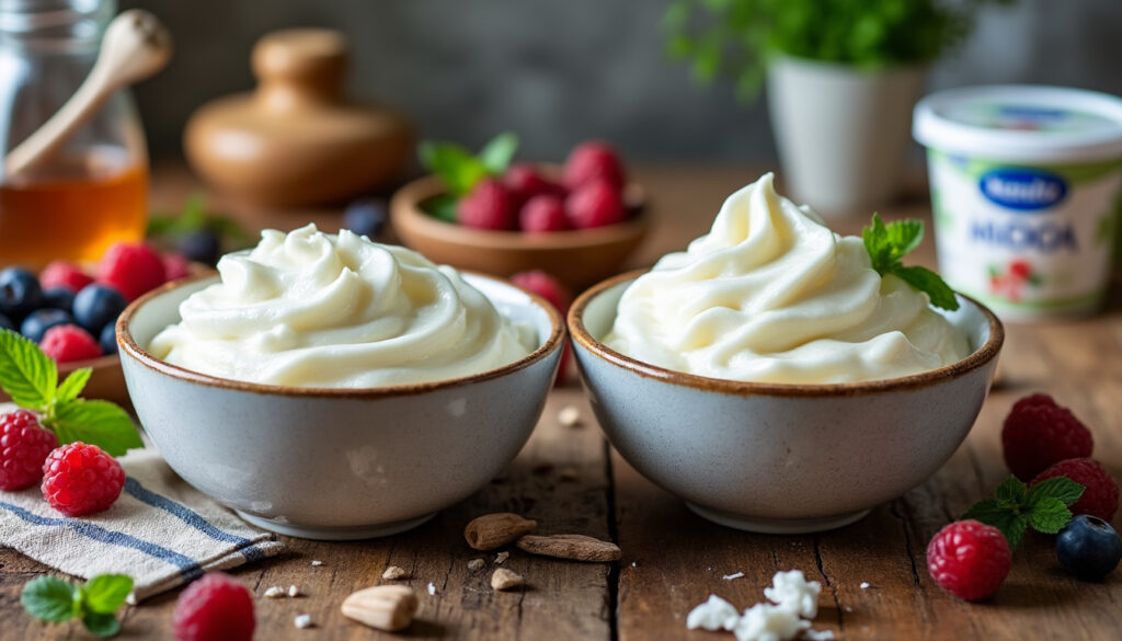 découvrez si le fromage blanc peut remplacer le skyr dans vos recettes, en explorant les différences nutritionnelles et gustatives entre ces deux produits laitiers populaires.