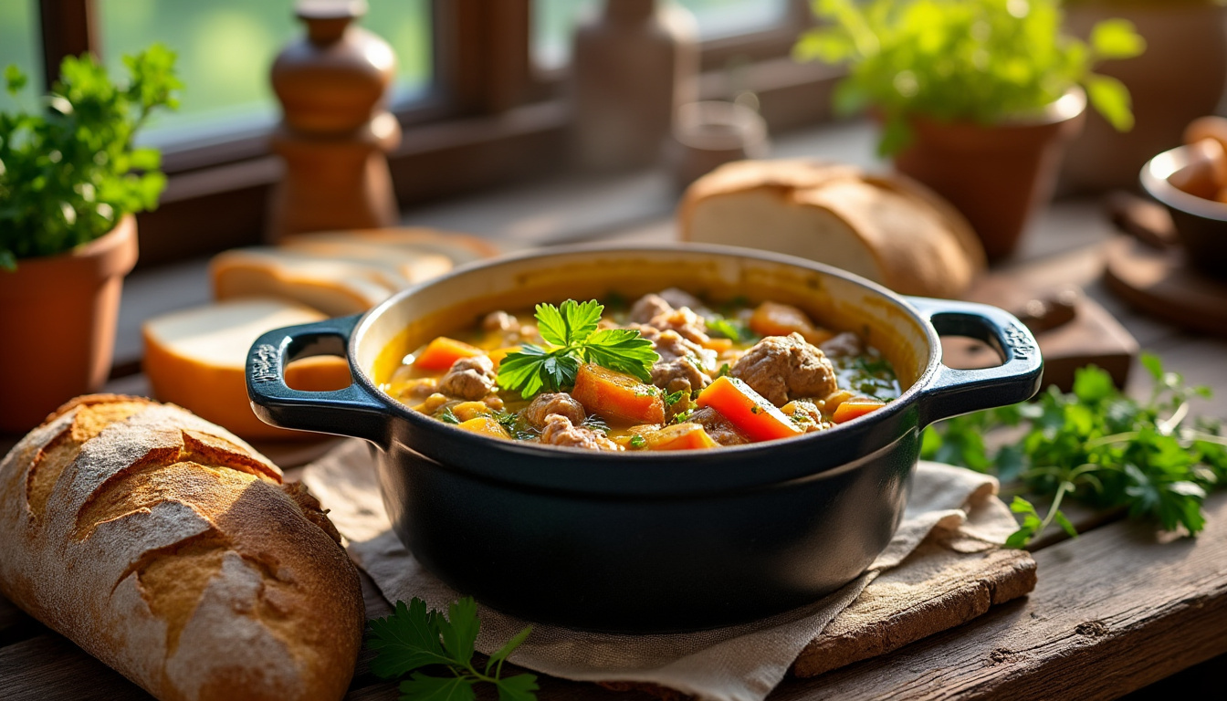 découvrez la recette du sauté de porc mijoté, le plat parfait pour un déjeuner dominical savoureux et convivial.