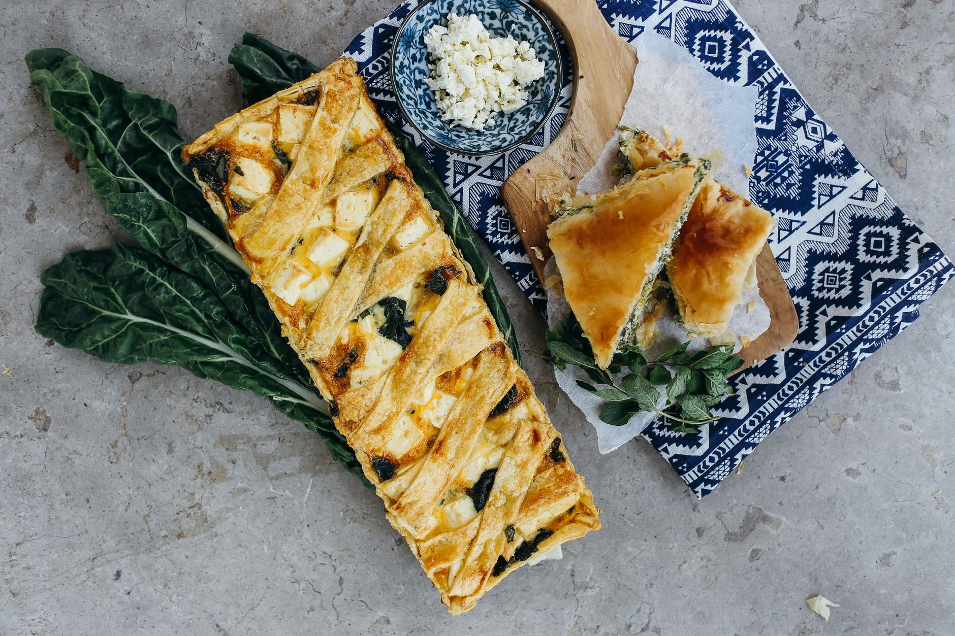 Tarte épinards-feta grecque la recette — part de tarte épinards feta