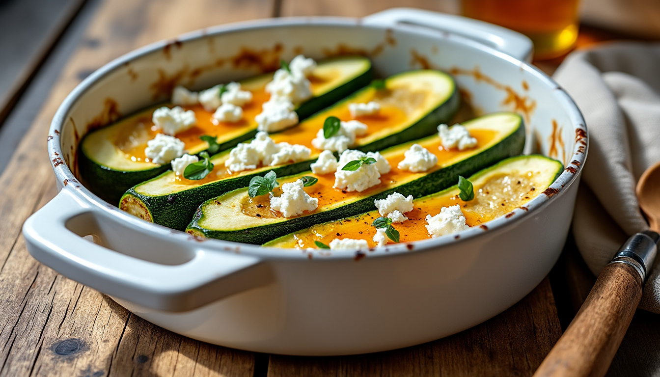 découvrez la recette estivale des courgettes à la feta et au miel, un mélange savoureux et frais qui ravira vos papilles en toute simplicité.